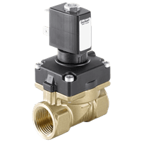 Burkert Servo-Assisted 2/2-Way Diaphragm Solenoid Valve, 6211