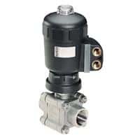 Burkert Fluid Control Systems 2/2-Way Ball Valve with Pneumatic Rotary Actuator, Type 2655