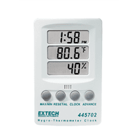 Extech Hygro-Thermometer Clock, 445702