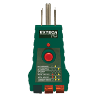 Extech GFCI Receptacle Tester, ET10