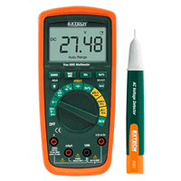 Extech True RMS Multimeter with AC Voltage Detector Kit, MN62-K