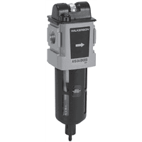 Wilkerson A18 Series Modular Afterfilter, Port Sizes 1/4, 3/8, 1/2; Flows to 67 SCFM