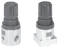 Wilkerson RA4 (Standard)/RB4-0M (Manifold) Series Miniature Regulator, Port Sizes 1/8, 1/4; Flows to 19 SCFM
