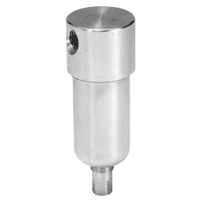 Wilkerson SF1 Series Miniature Particulate Filter, STAINLESS STEEL, Port Size 1/4; Flows to 23 SCFM
