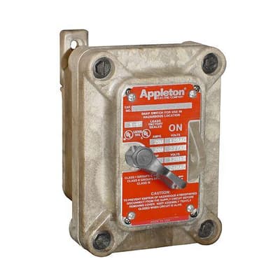 Emerson Appleton Nonmetallic Tumbler Switch, N1 Series