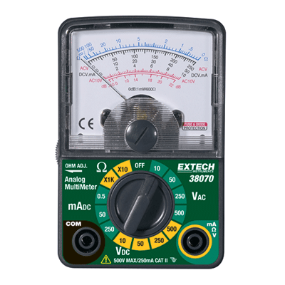 Extech Compact Analog MultiMeter, 38070