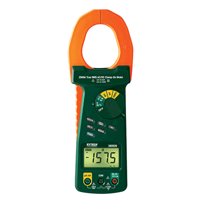 Extech 2000A True RMS AC/DC Clamp Meter, 380926