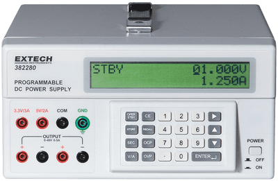 Extech Precision with Programmable 200 Watt Output DC Power Supply, 382280