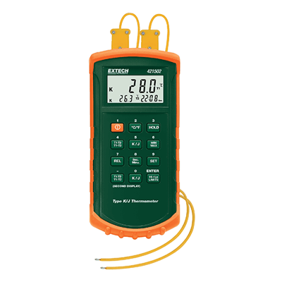 Extech Type J/K, Dual Input Thermometer, 421502