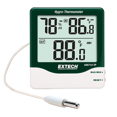 Extech Big Digit Indoor/Outdoor Hygro-Thermometer, 445713-TP