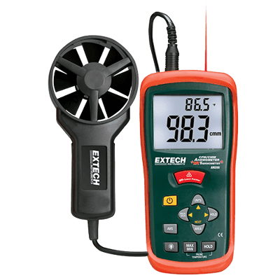 Extech CFM/CMM Mini Thermo-Anemometer with built-in InfraRed Thermometer, AN200