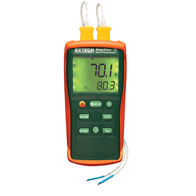 Extech EasyView Dual Input Thermometer, EA10