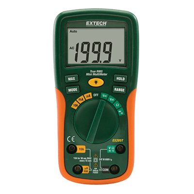 Extech TrueRMS Digital Multimeter, EX205T