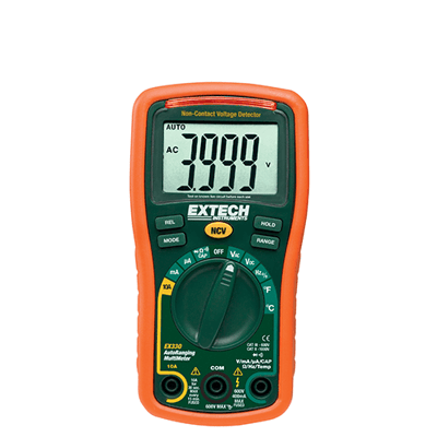 Extech 12 Function Mini MultiMeter + Non-Contact Voltage Detector, EX330