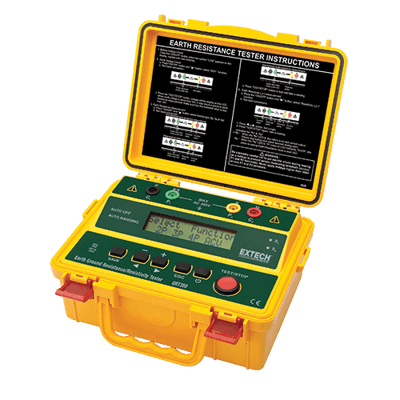 Extech 4-Wire Earth Ground Resistance/Resistivity Tester, GRT350