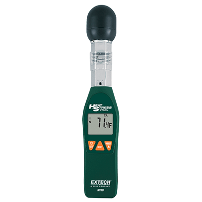 Extech Heat Stress WBGT (Wet Bulb Globe Temperature) Meter, HT30