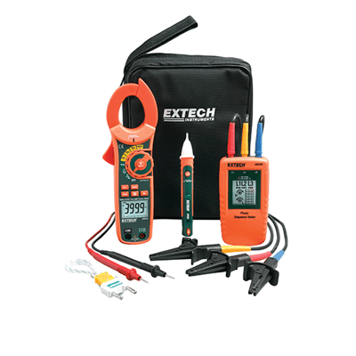 Extech Phase Rotation/Clamp Meter Test Kit, MA640-K