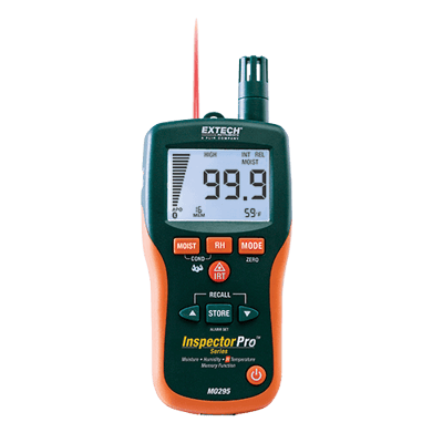 Extech Pinless Moisture Psychrometer + IR Thermometer, MO295