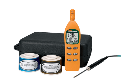 Extech Hygro-Thermometer Psychrometer Kit, RH305