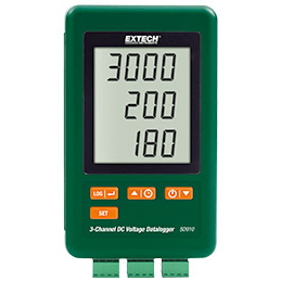 Extech 3-Channel DC Voltage datalogger, SD910