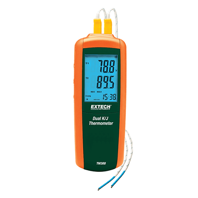 Extech Type K/J Dual Input Thermometer, TM26