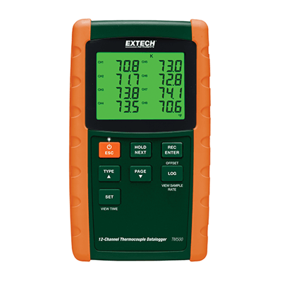 Extech 12-Channel Datalogging Thermometer, TM40