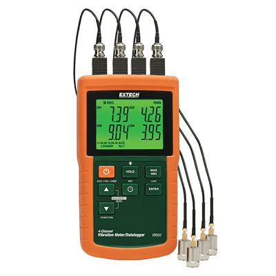 Extech 4-Channel Vibration Meter/Datalogger, VB500